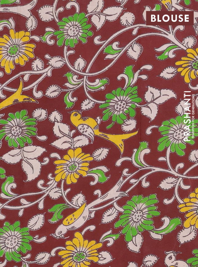 Bengal soft cotton saree sap green and deep maroon with plain body and zari woven border