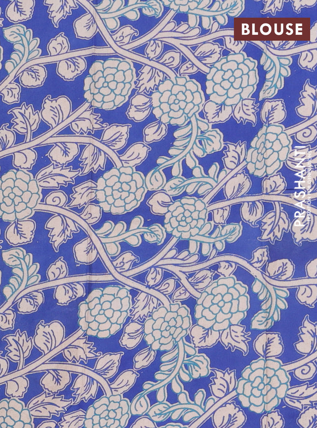 Bengal soft cotton saree green and blue with plain body and zari woven border