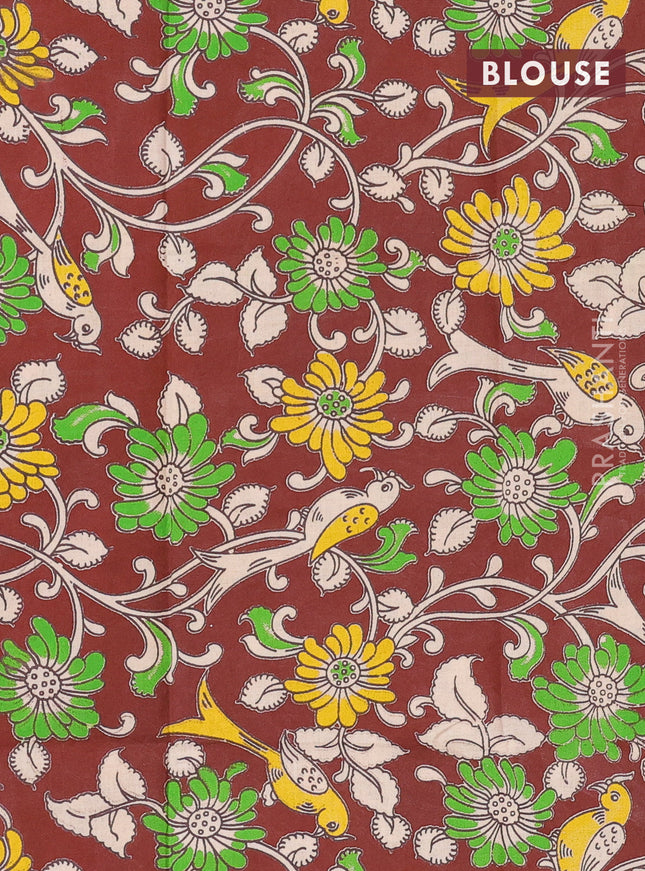 Bengal soft cotton saree green and maroon with plain body and zari woven border