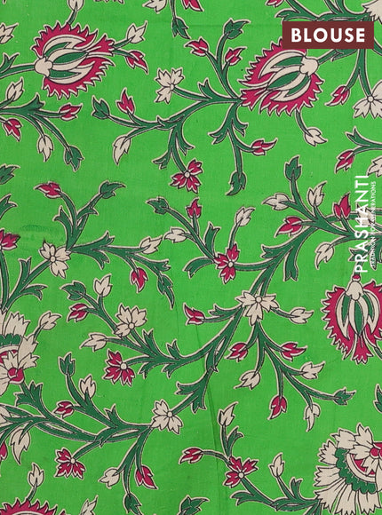 Bengal soft cotton saree deep wine shade and light green with plain body and zari woven border