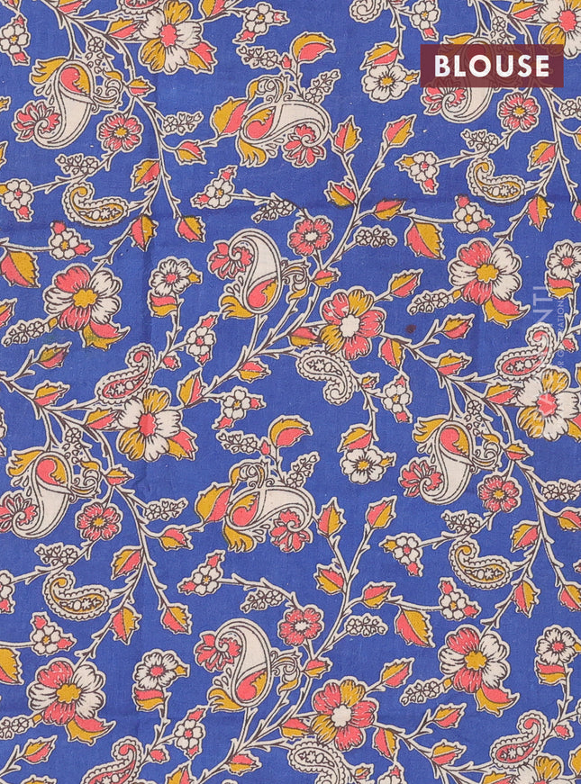 Bengal soft cotton saree deep wine shade and blue with plain body and zari woven border