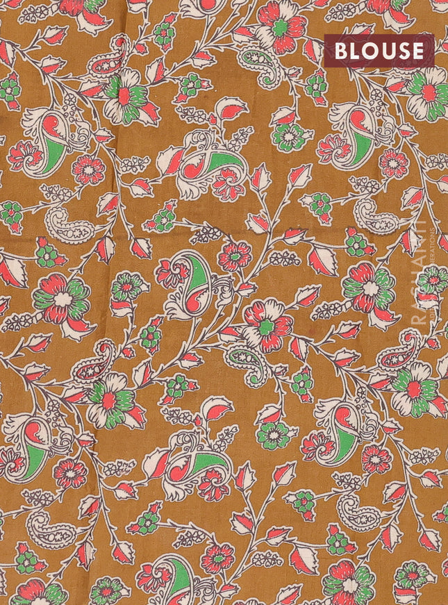 Bengal soft cotton saree dark green and dark mustard with plain body and zari woven border