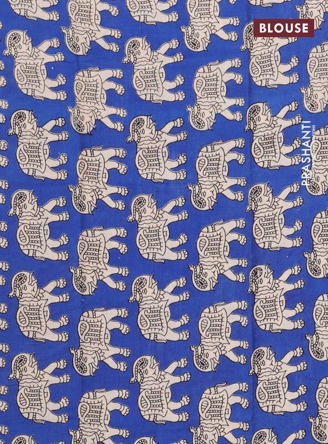 Bengal soft cotton saree dark mustard and blue with plain body and zari woven border