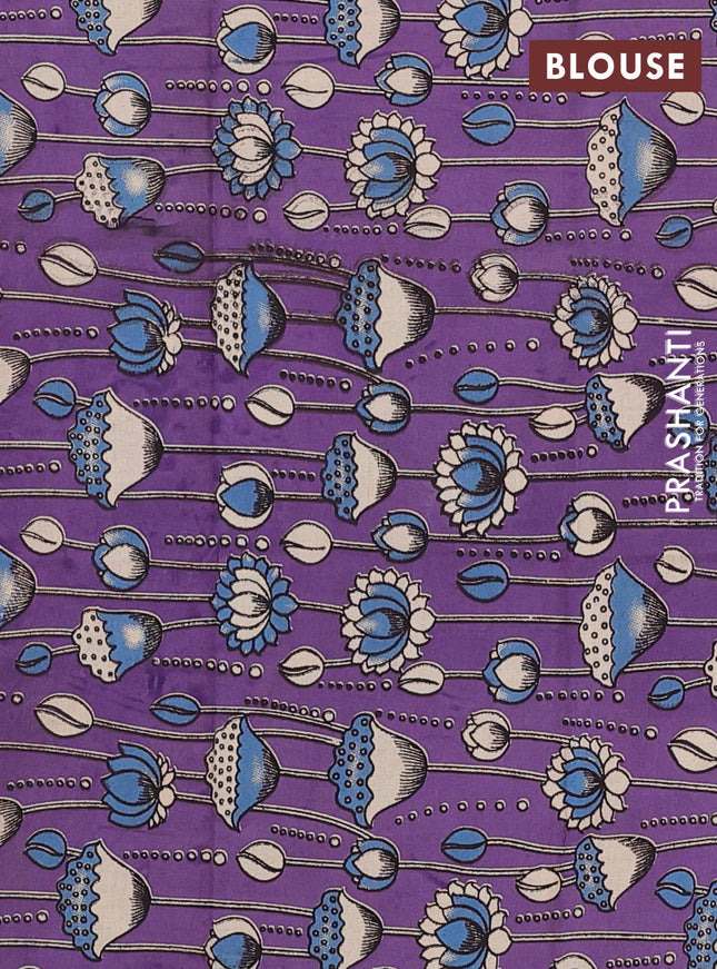 Bengal soft cotton saree black and violet with plain body and zari woven border