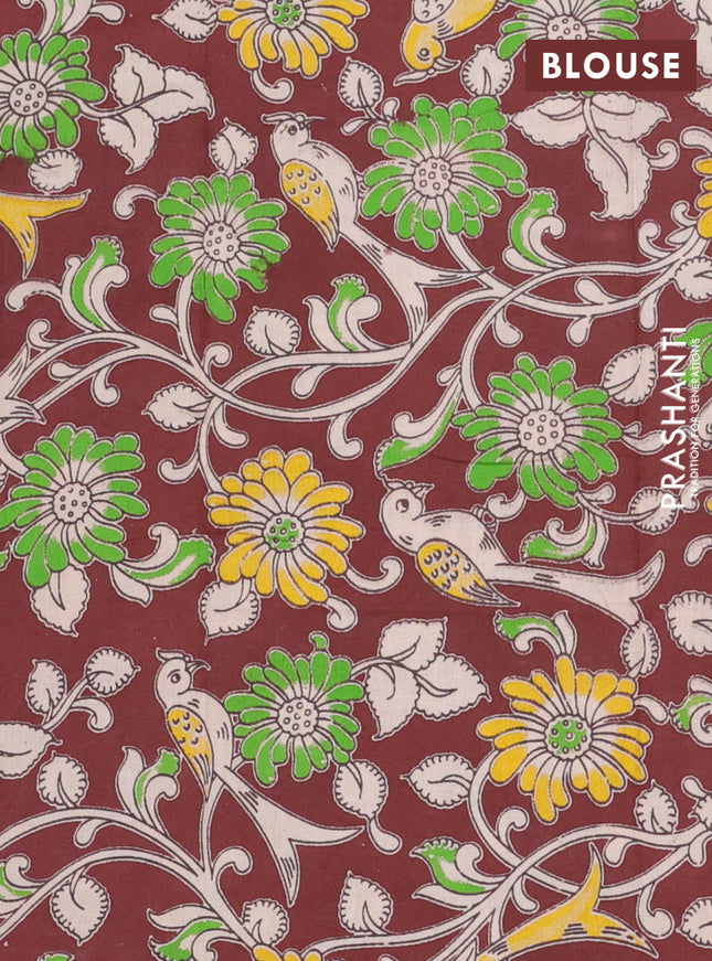 Bengal soft cotton saree dark mustard and deep maoon with plain body and zari woven border