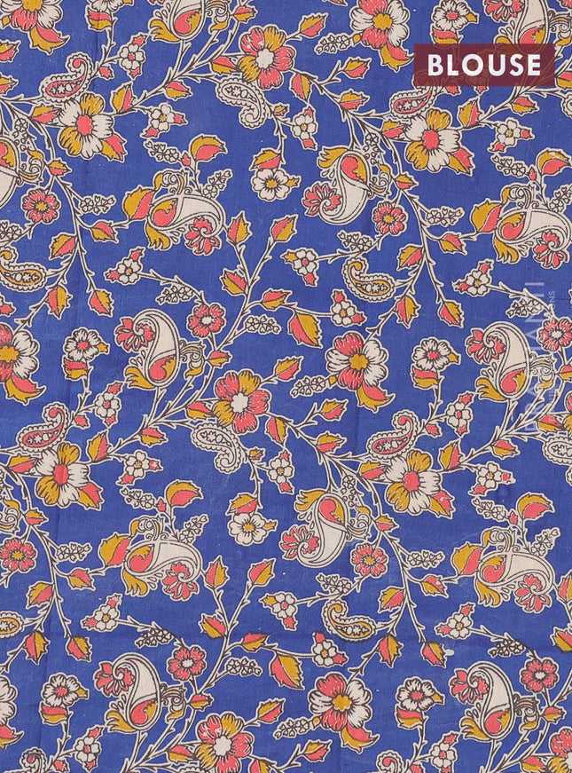 Bengal soft cotton saree purple and blue with plain body and zari woven border