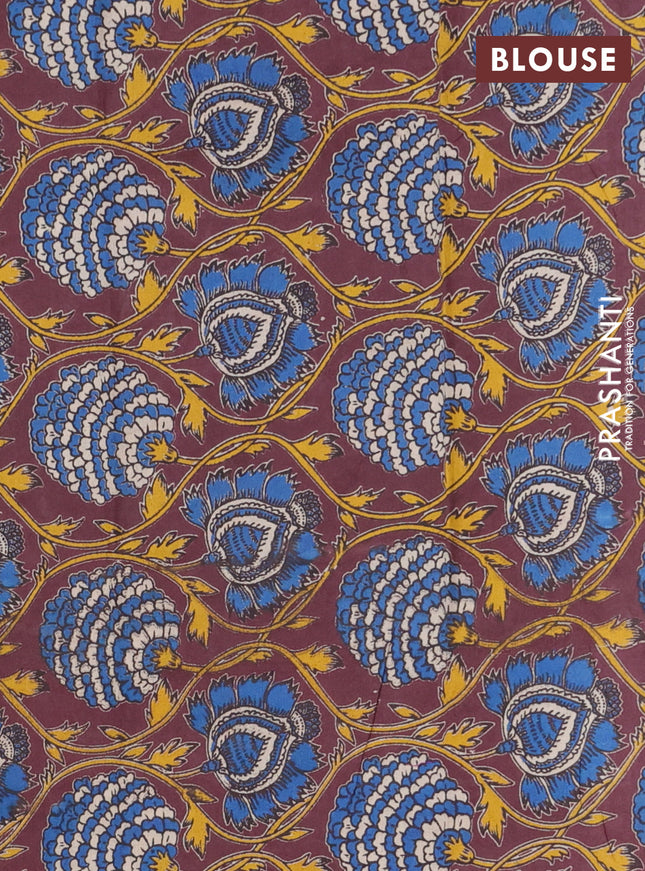 Bengal soft cotton saree cs blue and deep maoon with plain body and zari woven border