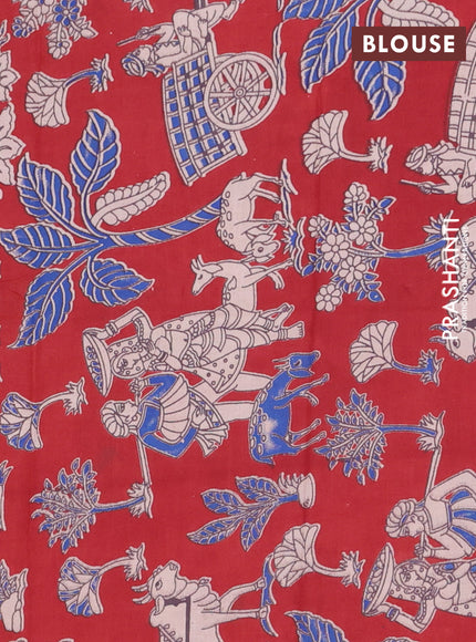 Bengal soft cotton saree peacock blue and maroon with plain body and zari woven border