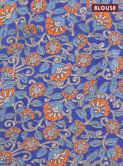 Bengal soft cotton saree peacock blue and blue with plain body and zari woven border