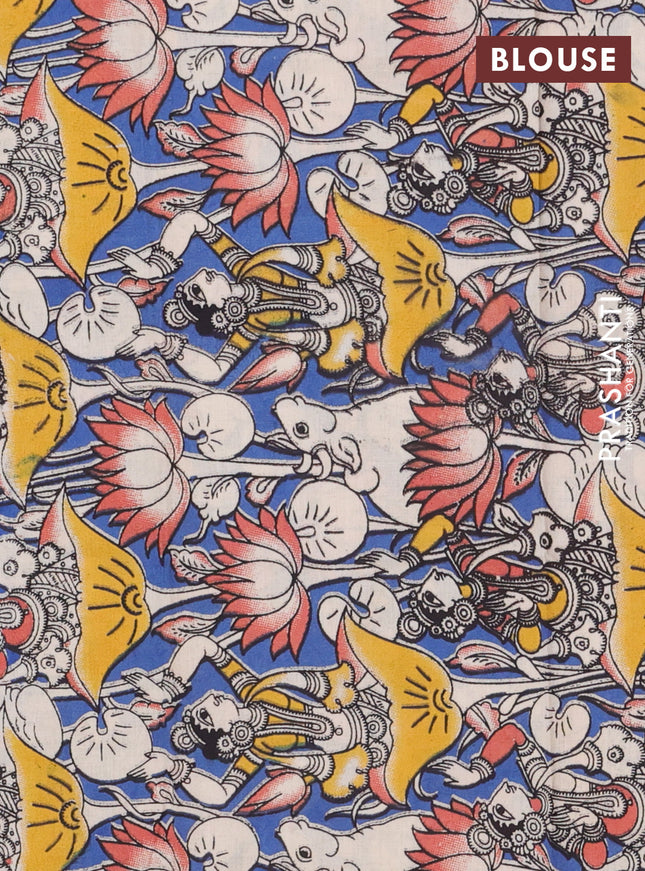 Bengal soft cotton saree maroon and blue with plain body and zari woven border