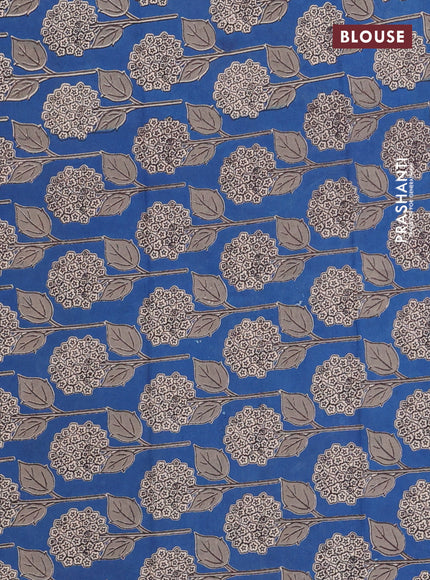 Bengal soft cotton saree black and cs blue with plain body and zari woven border