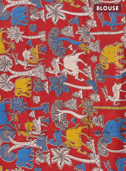 Bengal soft cotton saree teal green and red with plain body and zari woven border