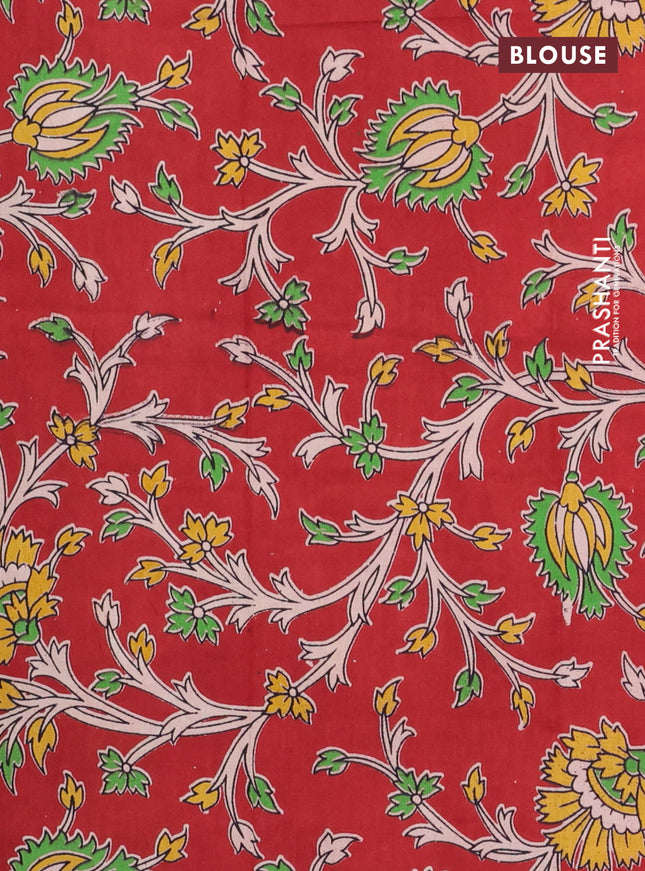 Bengal soft cotton saree teal green and maroon with plain body and zari woven border