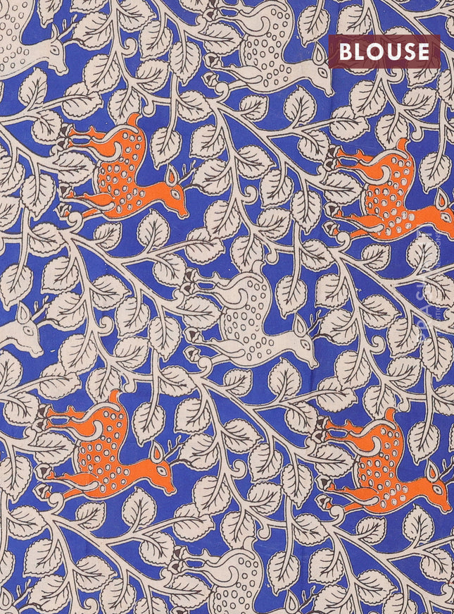 Bengal soft cotton saree black and blue with plain body and zari woven border