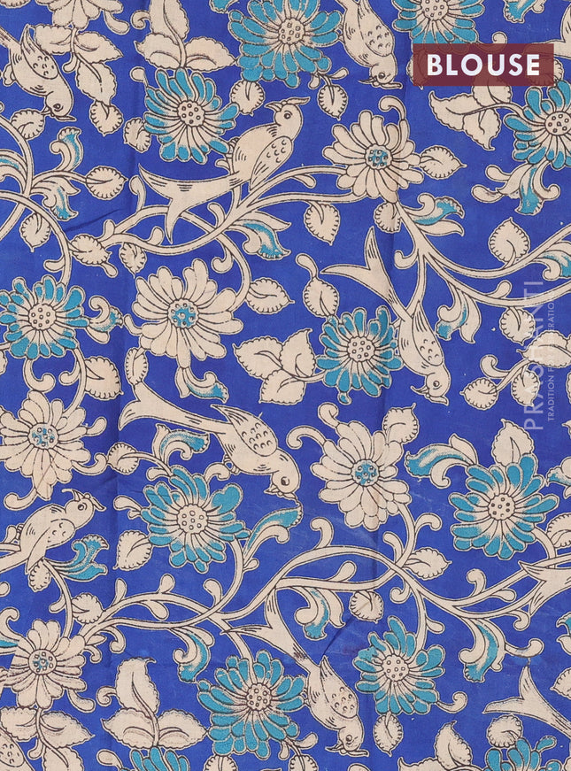 Bengal soft cotton saree black and blue with plain body and zari woven border