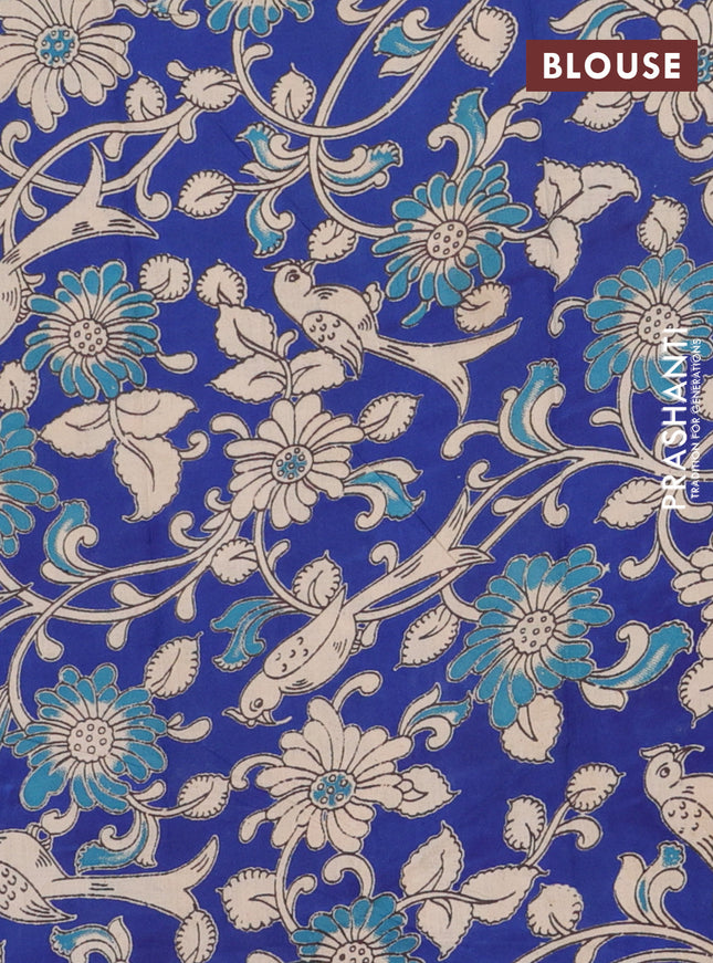 Bengal soft cotton saree black and blue with plain body and zari woven border