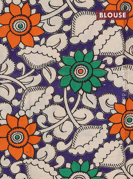 Bengal soft cotton saree maroon and blue with plain body and zari woven border