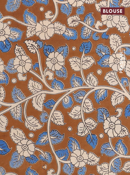 Bengal soft cotton saree navy blue and dark mustard with plain body and zari woven border