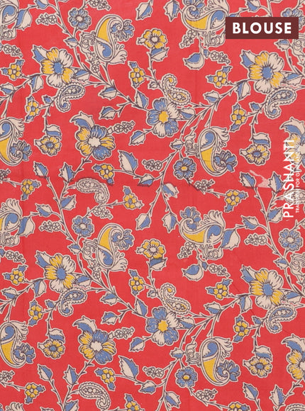 Bengal soft cotton saree maroon and red with plain body and zari woven border