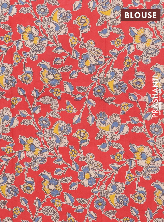 Bengal soft cotton saree maroon and red with plain body and zari woven border