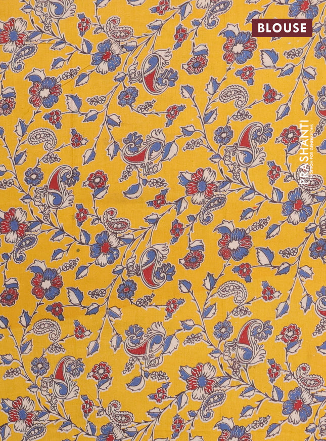 Bengal soft cotton saree cs blue and yellow with plain body and zari woven border