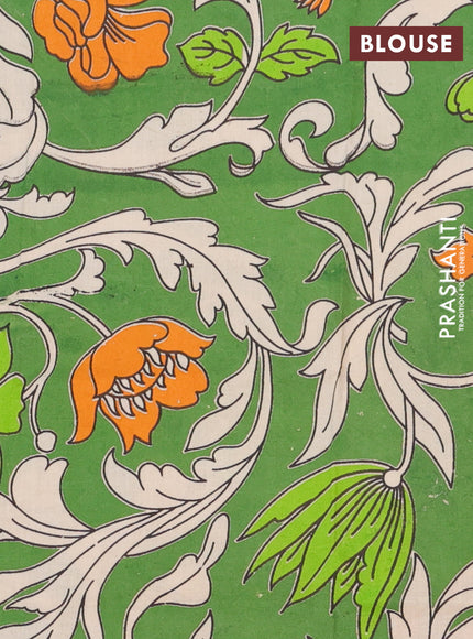 Bengal soft cotton saree maroon and green with plain body and zari woven border