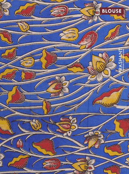 Bengal soft cotton saree black and blue with plain body and zari woven border