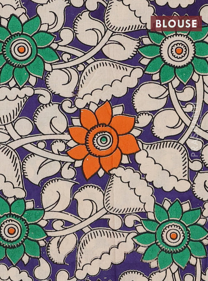 Bengal soft cotton saree maroon and blue with plain body and zari woven border