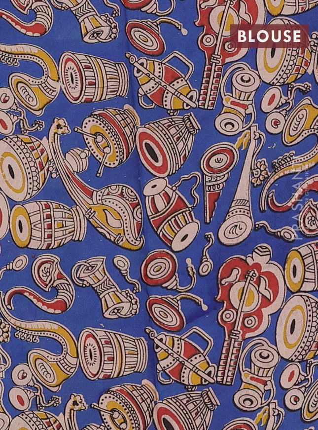 Bengal soft cotton saree dark magenta pink and blue with plain body and zari woven border