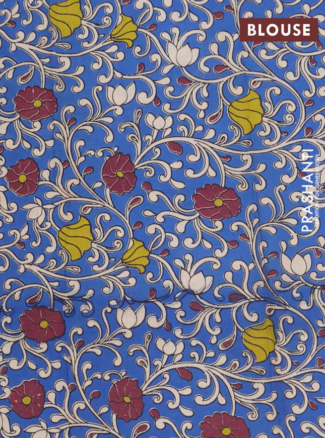 Bengal soft cotton saree light green and blue with plain body and zari woven border