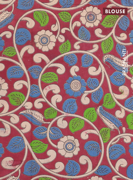 Bengal soft cotton saree light green and maroon with plain body and zari woven border