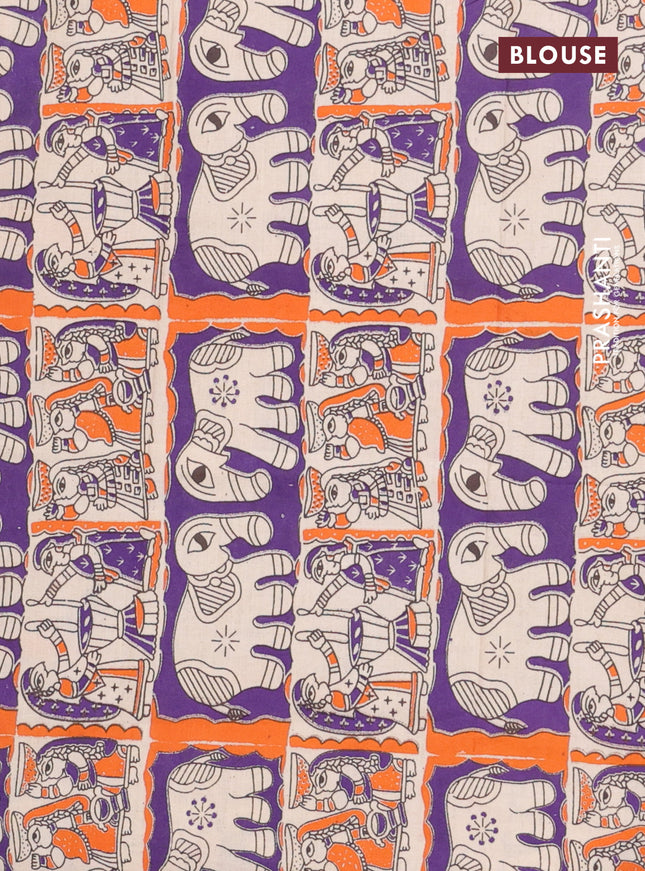 Bengal soft cotton saree dark magenta pink and violet with plain body and zari woven border