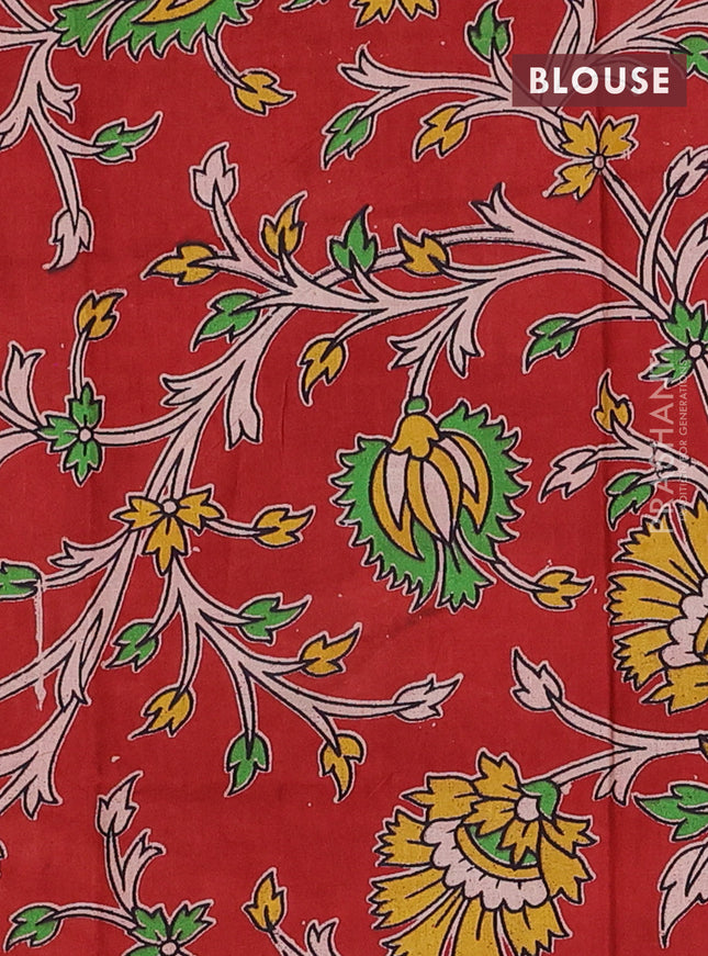 Bengal soft cotton saree peacock green and maroon with plain body and zari woven border