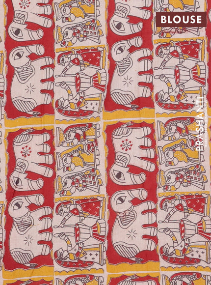 Bengal soft cotton saree navy blue and maroon with plain body and zari woven border