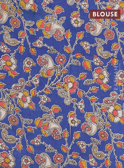 Bengal soft cotton saree maroon and blue with plain body and zari woven border