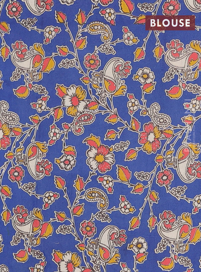 Bengal soft cotton saree maroon and blue with plain body and zari woven border