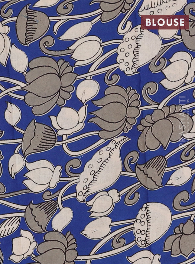 Bengal soft cotton saree maroon and blue with plain body and zari woven border