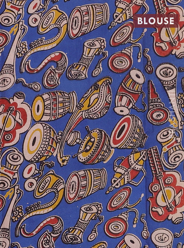 Bengal soft cotton saree dark magenat pink and blue with plain body and zari woven border