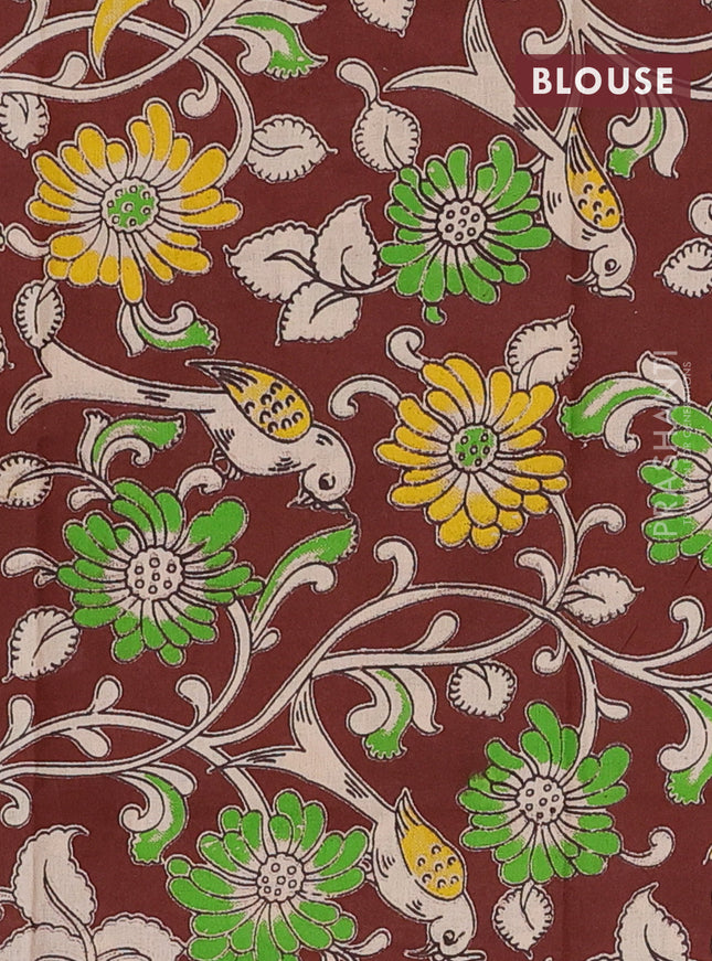 Bengal soft cotton saree sap green and deep maroon with plain body and zari woven border