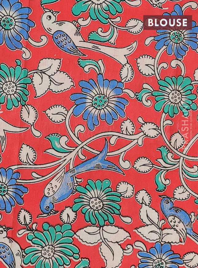 Bengal soft cotton saree pastel green and red with plain body and zari woven border