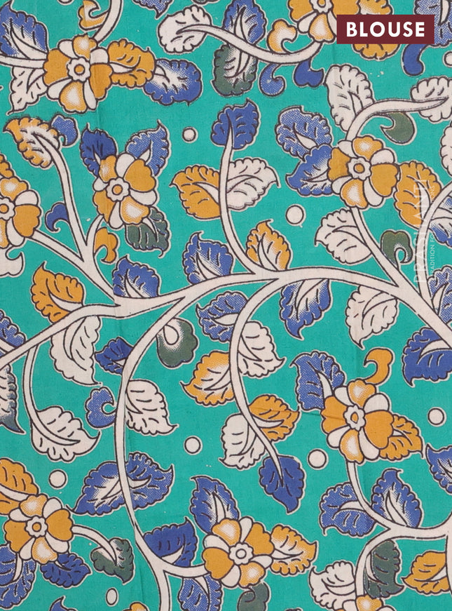 Bengal soft cotton saree purple and green with plain body and zari woven border