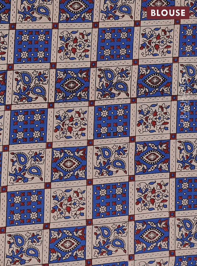 Bengal soft cotton saree purple and beige blue with plain body and zari woven border