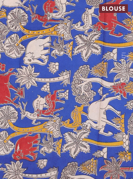 Bengal soft cotton saree maroon and blue with plain body and zari woven border