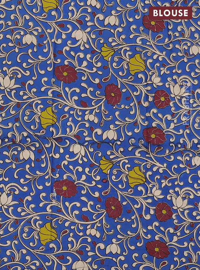 Bengal soft cotton saree purple and blue with plain body and zari woven border