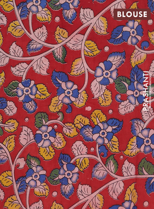 Bengal soft cotton saree cs blue and maroon with plain body and zari woven border