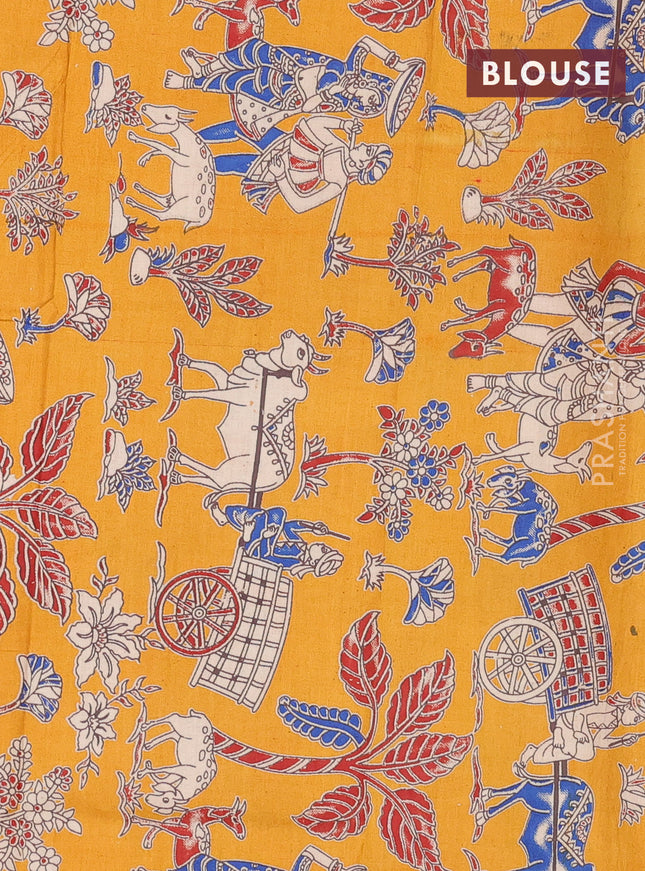 Bengal soft cotton saree maroon and mustard yellow with plain body and zari woven border