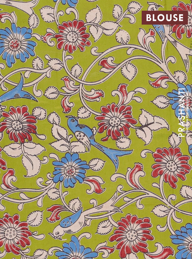 Bengal soft cotton saree navy blue and mehendi green with plain body and zari woven border