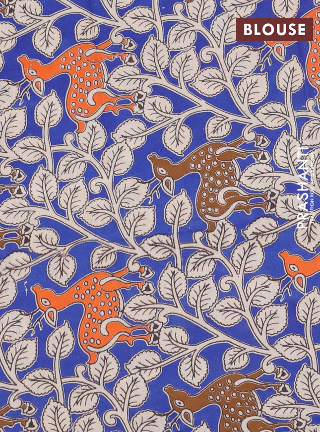 Bengal soft cotton saree black and blue with plain body and zari woven border