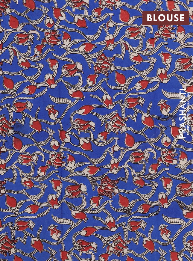 Bengal soft cotton saree dark magenta pink and blue with plain body and zari woven border