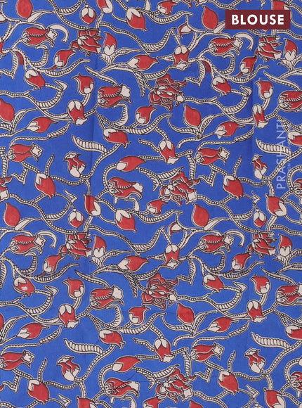 Bengal soft cotton saree black and blue with plain body and zari woven border